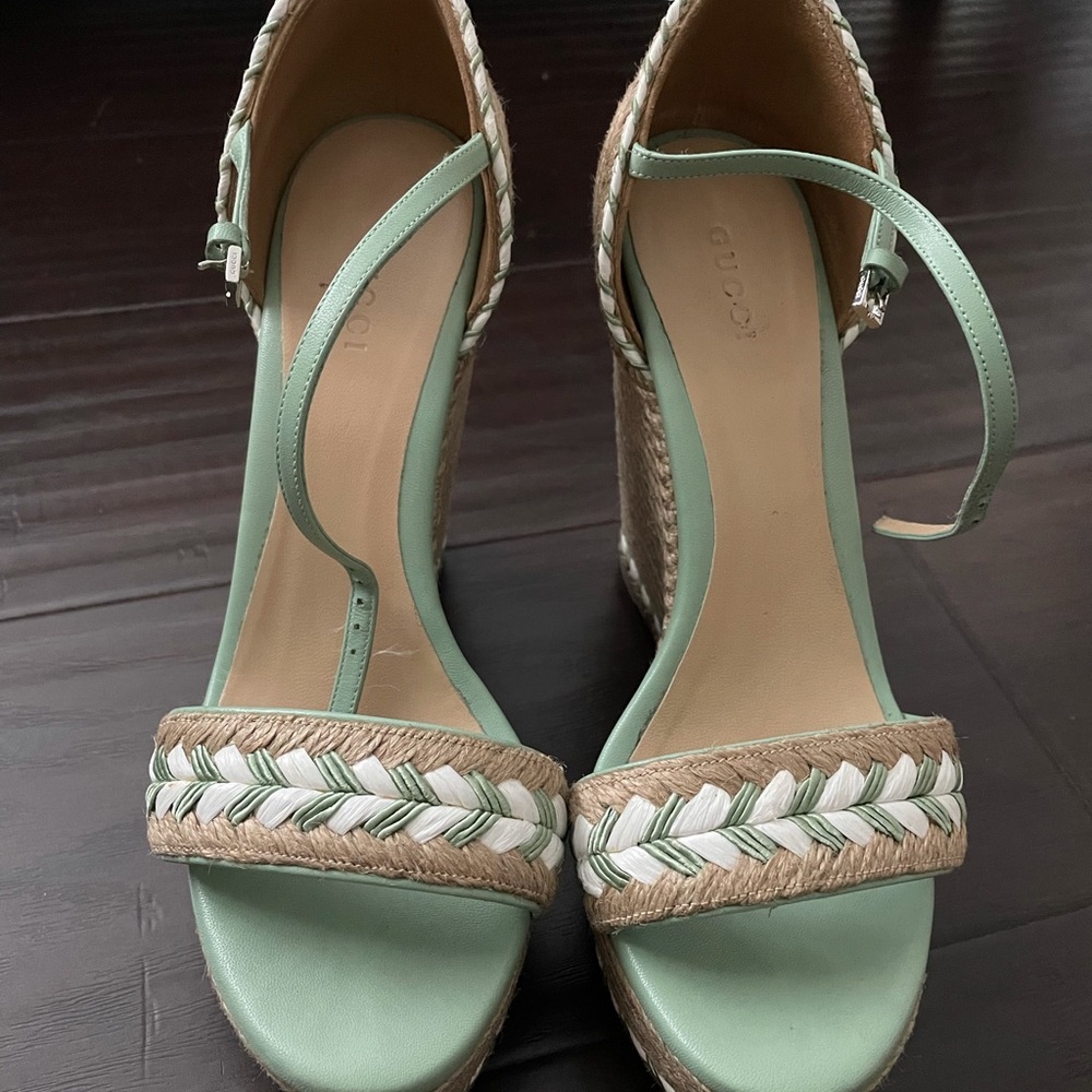 Gucci Shoes | Wedges/Espadrilles | Mint Green